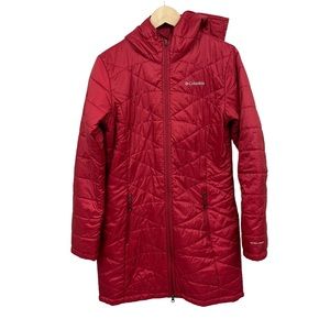 Columbia omni heat size m red packable jacket long